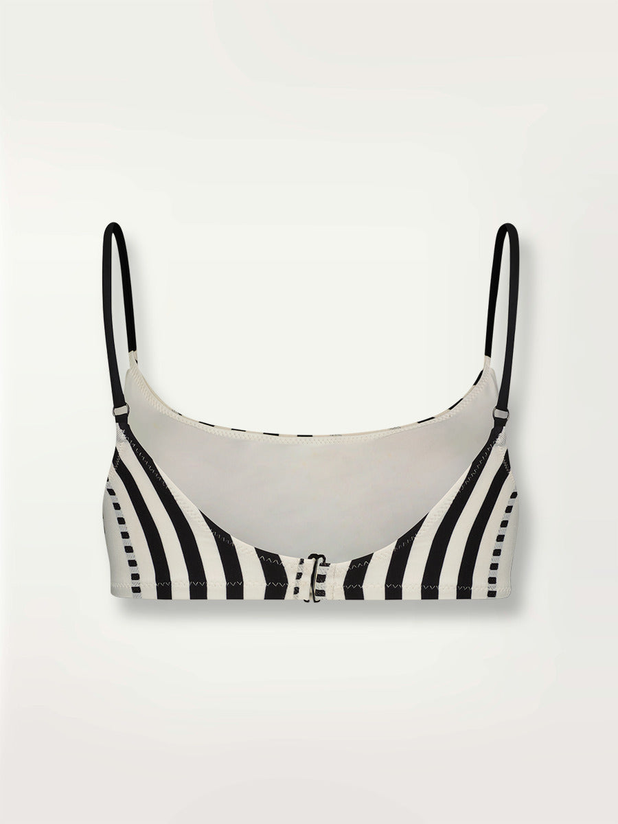 black and white striped bralette