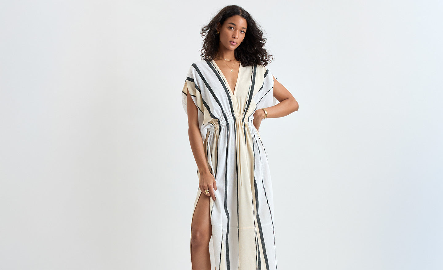 lemlem eshe plunge neck dress Eshe Plunge Neck Dress In Pink