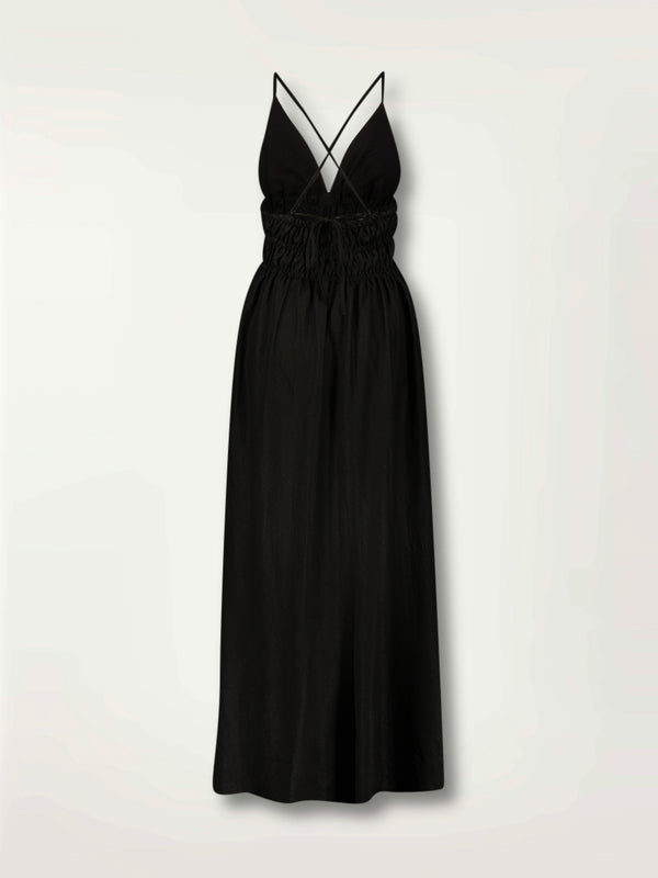Product Back Shot of Gete Triangle Dress Featuring Black Color