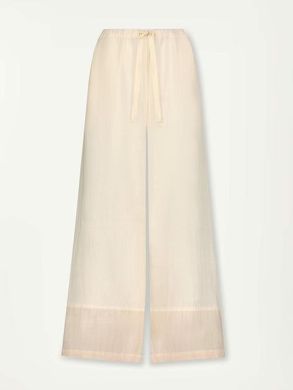 Product Front Shot of Desta Pants Featuring soft cream color
