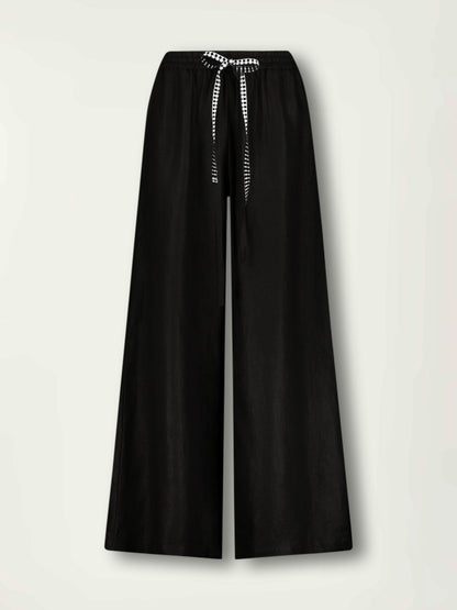 Product Front Shot of Desta Pants Featuring Black Color