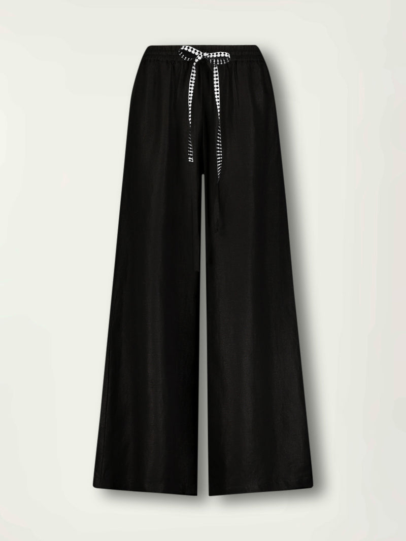 Product Front Shot of Desta Pants Featuring Black Color