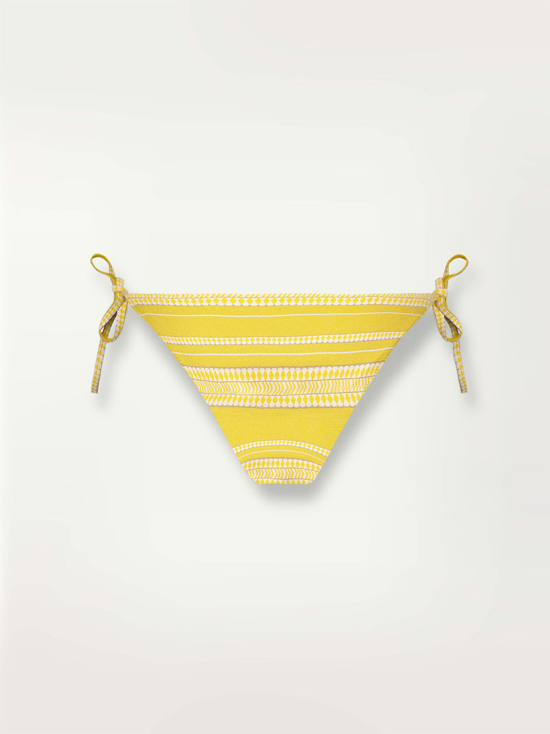 lemlem Women's REKKA String Bikini Bottom Swimsuit in Luchia Yellow