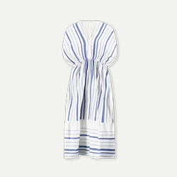Striped dress  on a white background