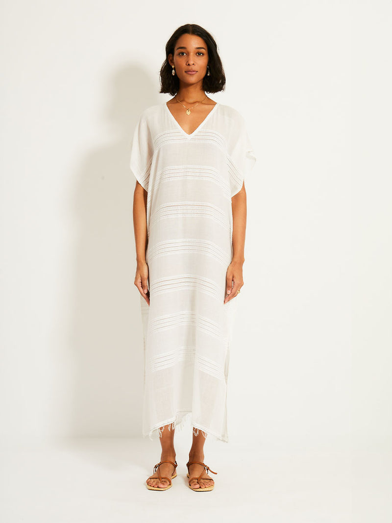 white caftan dress lemlem | Abira Classic Caftan