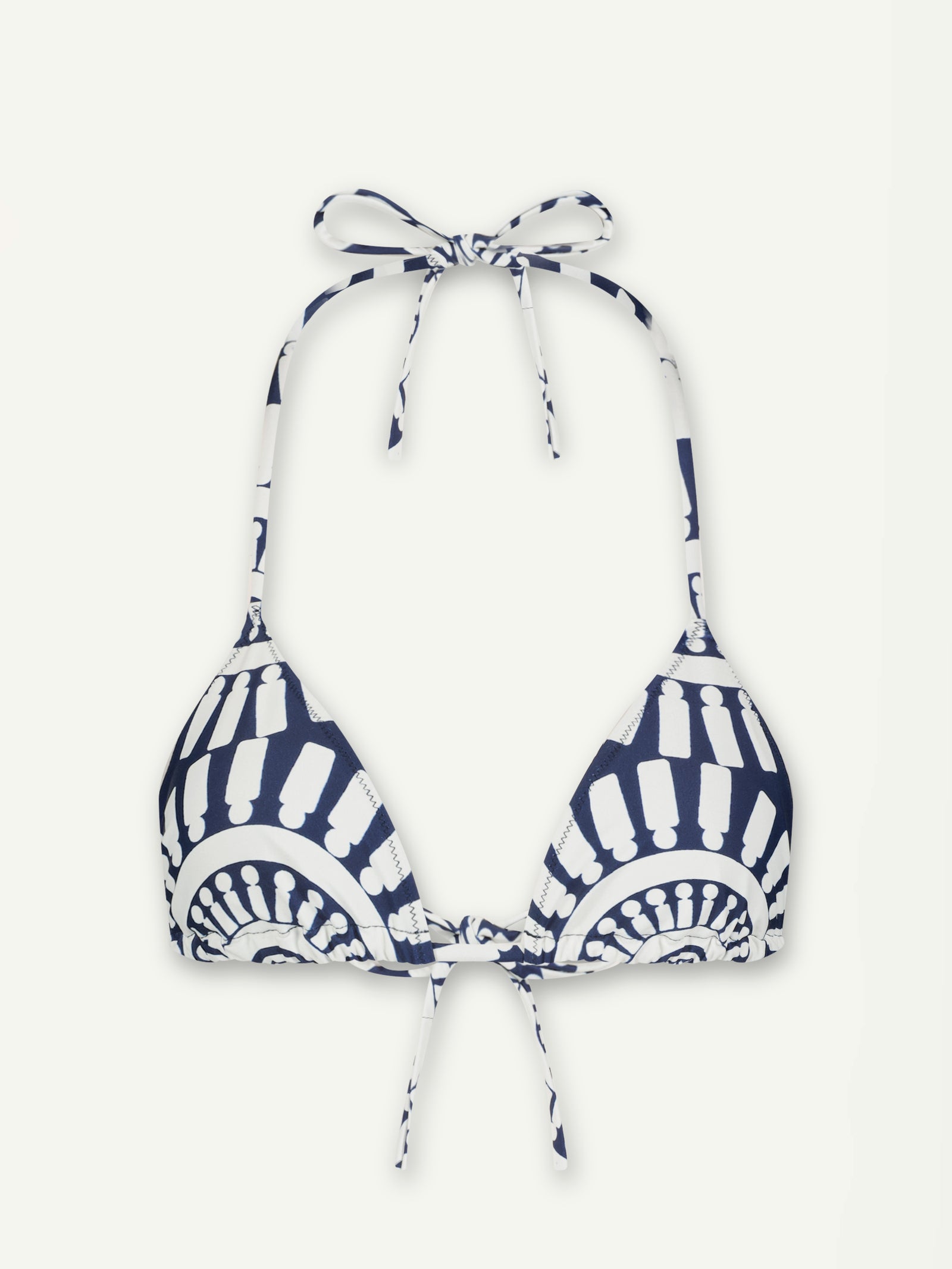 lemlem Women's MALIA Triangle Top in Zeina Navy