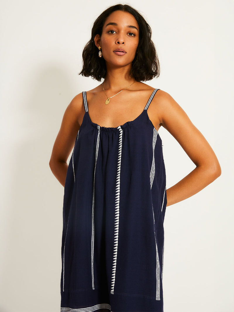 lemlem Nunu Swing Dress in Navy - Size S lemlem Nunu Swing Dress in Navy - Size S