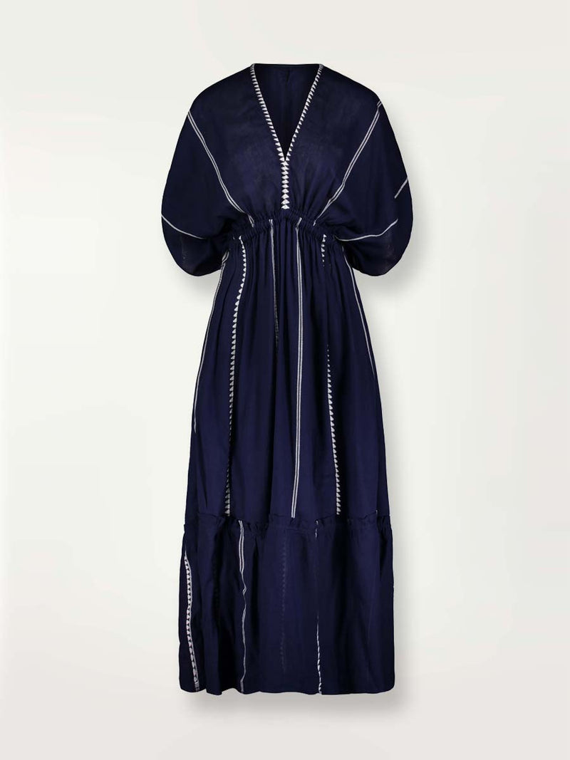 lemlem Nunu Plunge Neck Dress in Navy - Size S lemlem Nunu Plunge Neck Dress in Navy - Size S