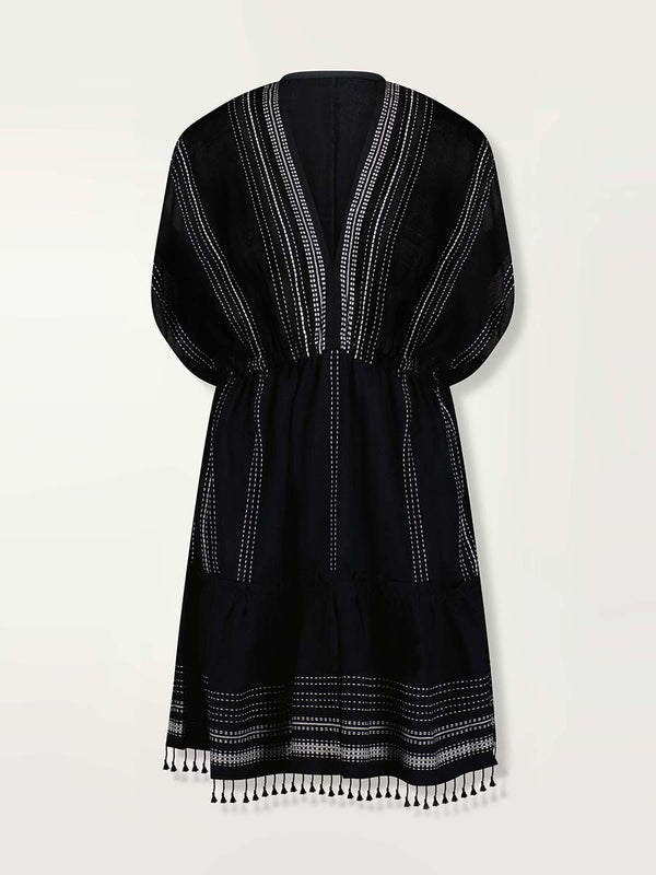 lemlem nunu plunge neck dress lemlem Nunu Plunge Neck Dress in Navy